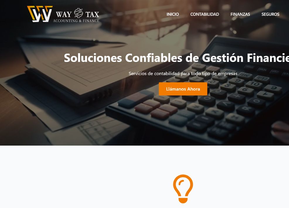 Vista de la página web de Ways Tax Accounting